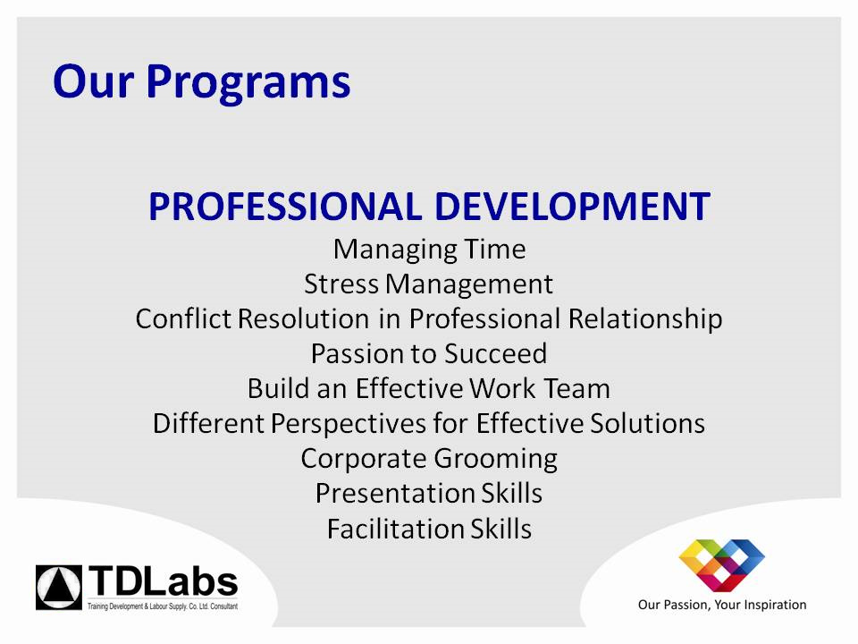 Professional development